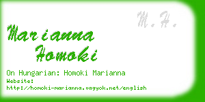 marianna homoki business card